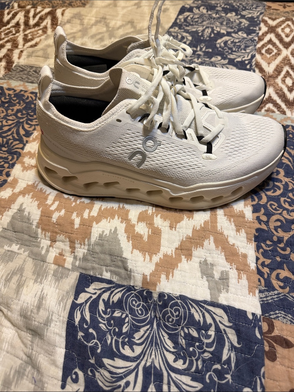 On Running Women's Cream & White Cloud-Inspired Athletic Sneakers